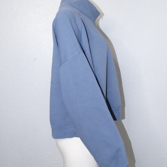 Victoria Secret Sweater Pink Size XL Soft Fleece Sweater Blue Half Zip - Picture 3 of 7